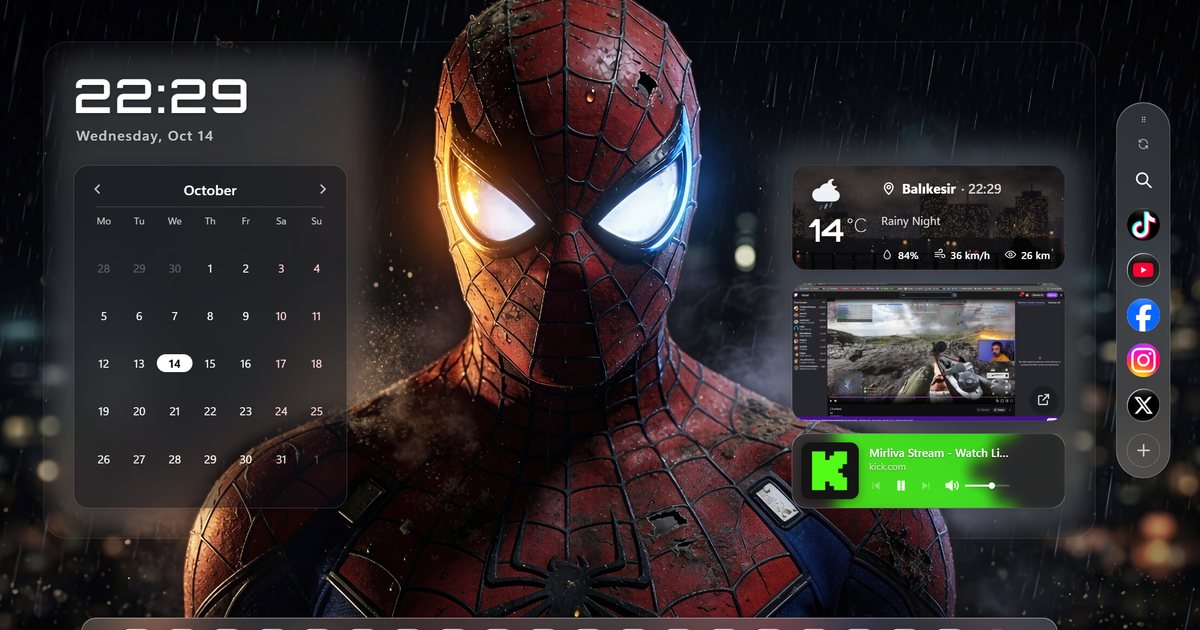 Desktop Icon Shortcut Setting Taskbar Glass Desky: Glass Desktop Widgets for Windows 11 and 10